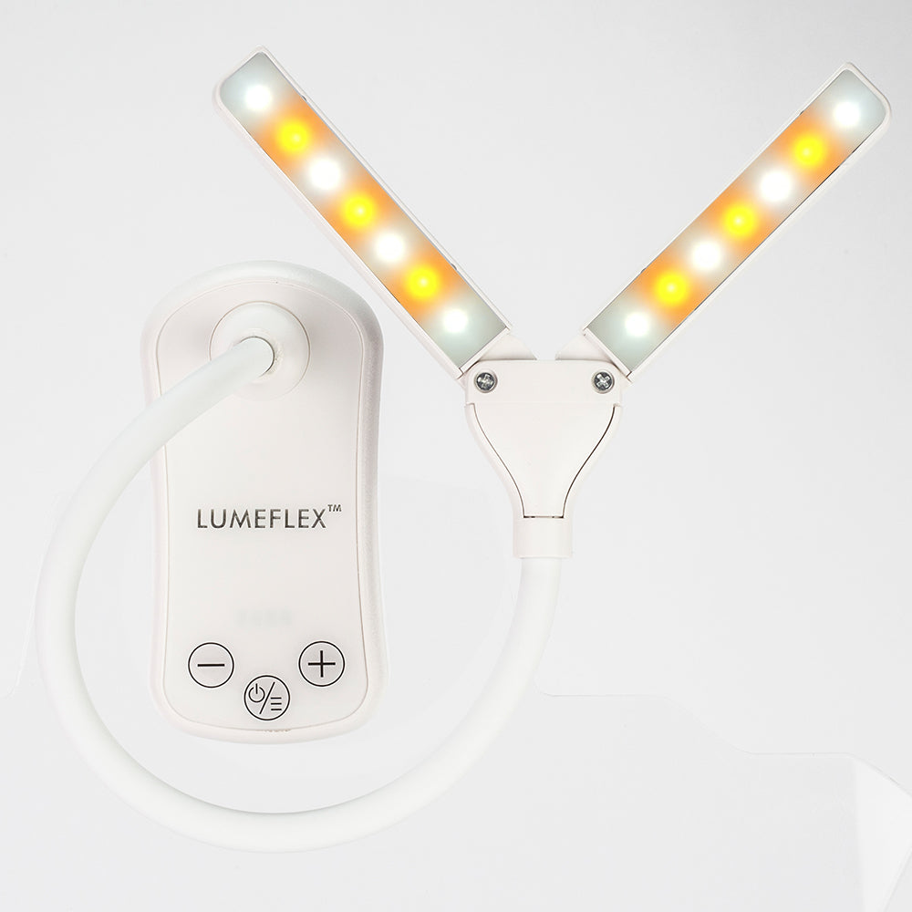 Dvojhlavá lampa na čítanie Lumeflex