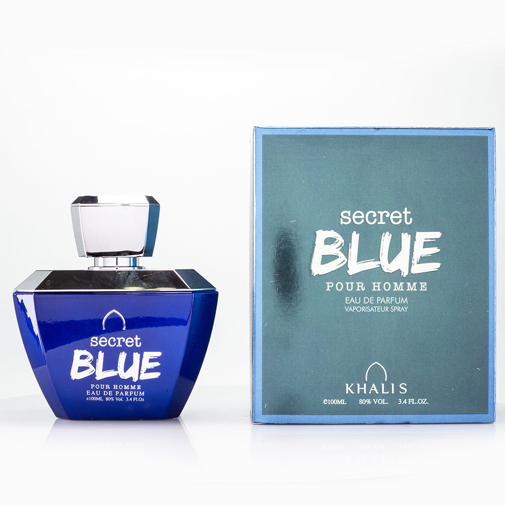 100 ml EDP SECRET BLUE Drevito ovocná vôňa pre mužov 2 